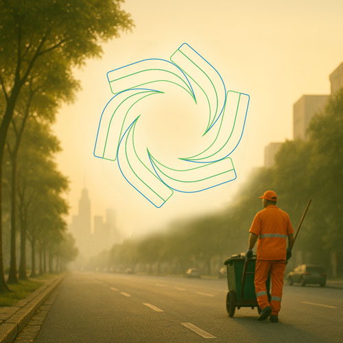 Varredor representando a Missão da SP Lurb